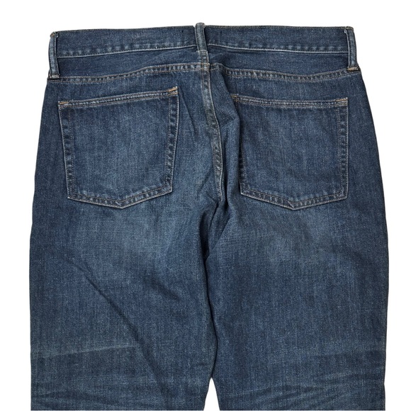 {GAP} "Standard" Mens Dark Blue 33x30 Relaxed Straight Leg Denim Jeans - Picture 4 of 8